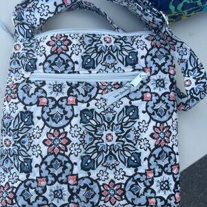 Vera Bradley Black and Blue Floral Crossbody Bag